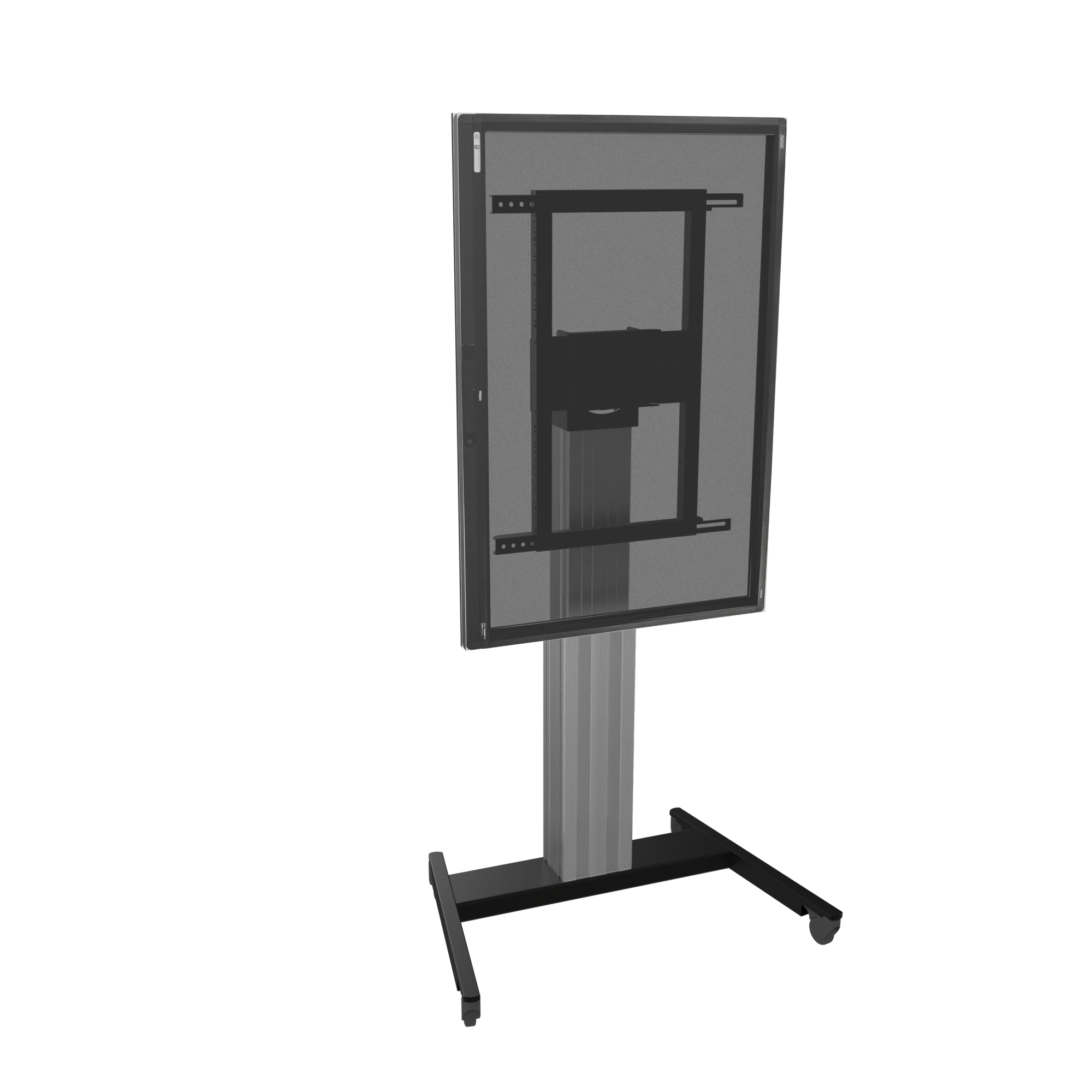 Mobiele, elektrisch in hoogte verstelbare digital signage monitorstandaard
