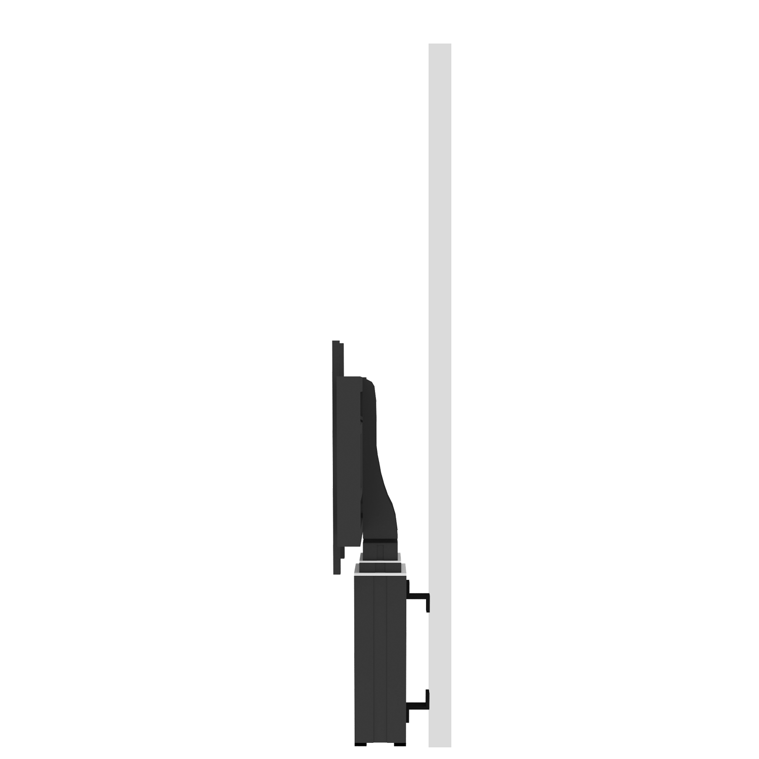 Elektrisch in hoogte verstelbare monitor muurbeugel, 70 cm slag