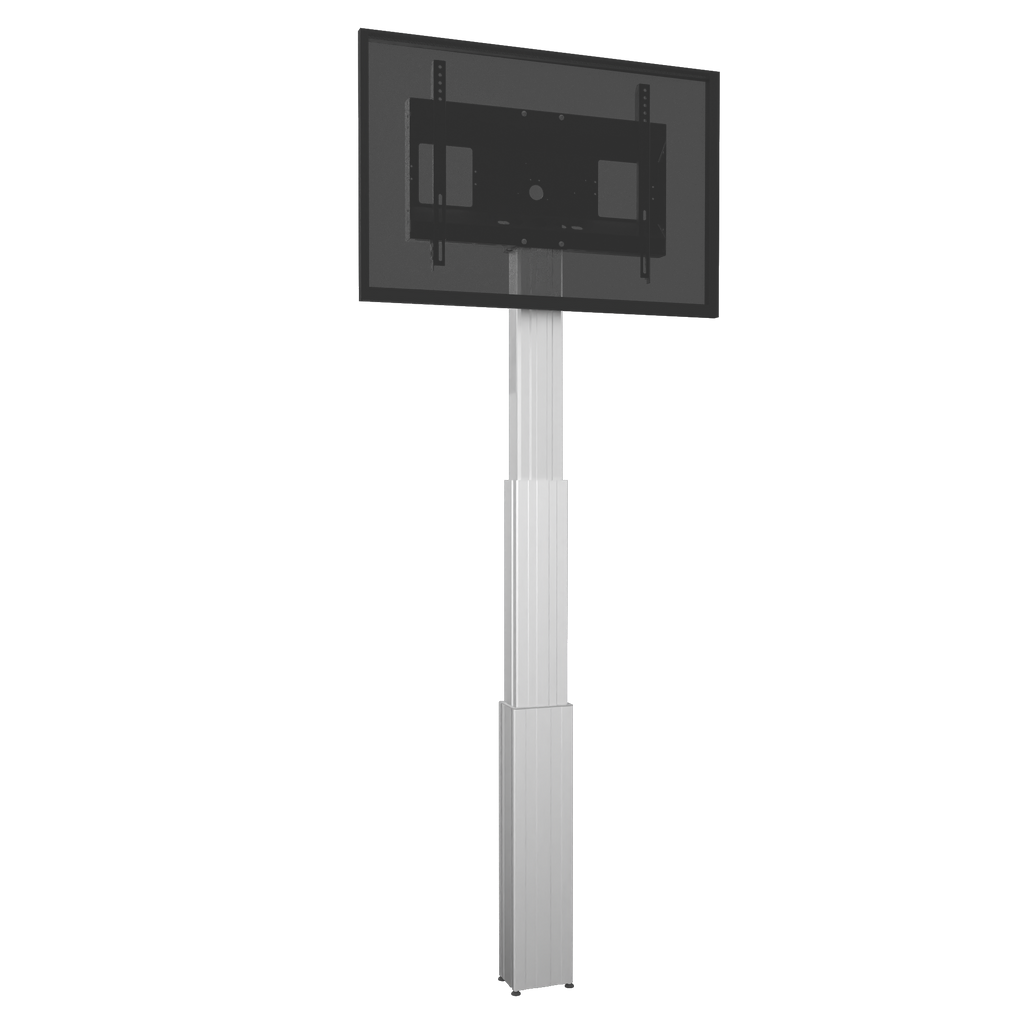 Elektrisch in hoogte verstelbare monitor muurbeugel, 140 cm slag