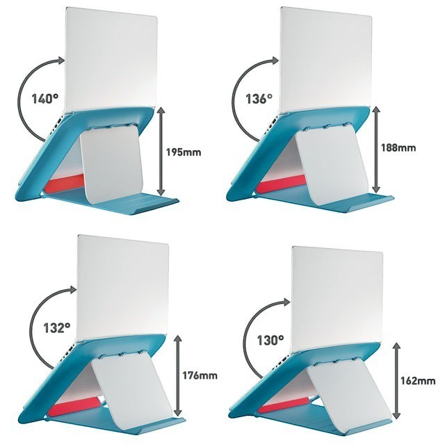 Laptopstandaard Leitz Ergo Cosy verstelbaar recyled blauw