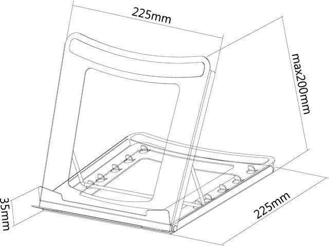 Laptopstandaard Neomounts NSLS075 zwart