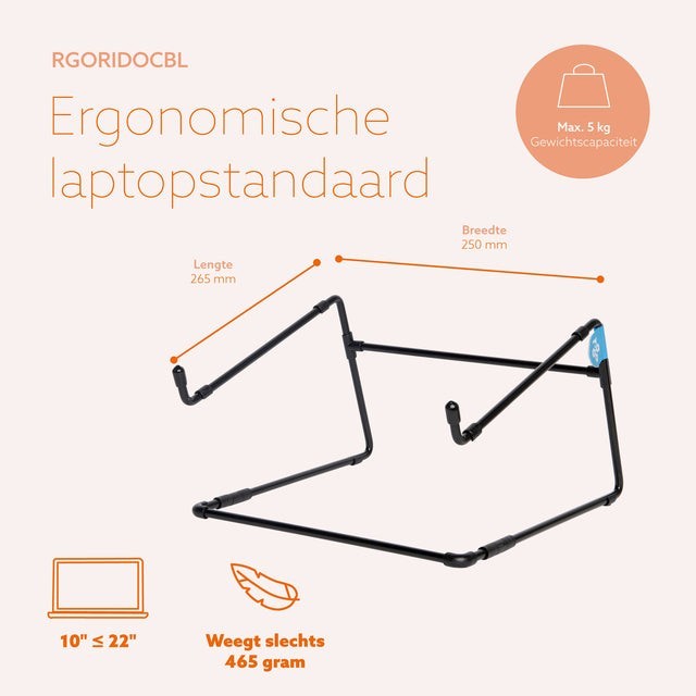 Laptopstandaard R-Go Office Zwart