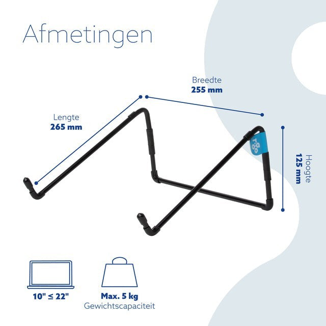 Laptopstandaard R-Go Travel Zwart