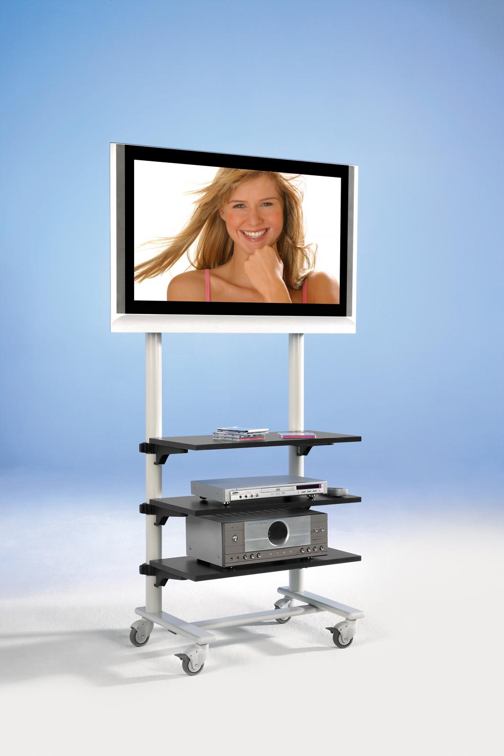 Tv-trolley, tv-rek voor tv' s tot 50 inch met 3 planken