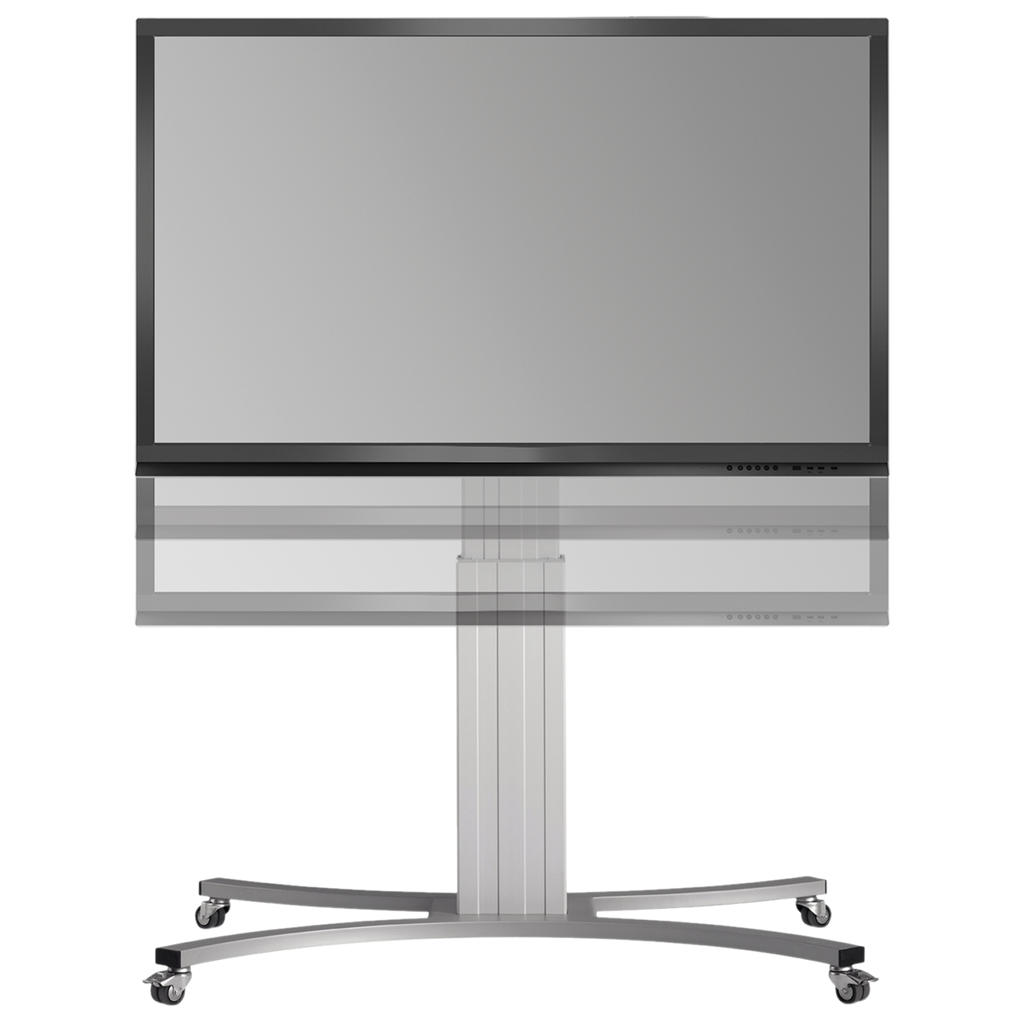 Verrijdbaar, elektrisch kantelbaar en hoogte verstelbaar TV standaard 84-134 cm voor 42 tot 84 inch schermen, C-onderstel