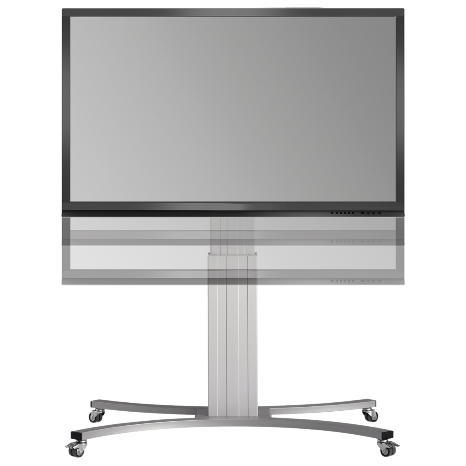 Verrijdbaar, elektrisch kantelbaar en hoogte verstelbaar TV standaard 84-134 cm voor 42 tot 84 inch schermen, C-onderstel
