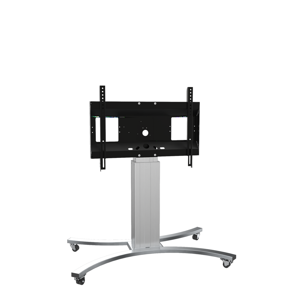 Elektrisch in hoogte verstelbaar rolstatief en verrijdbare houder voor displays met een slag van 50 cm