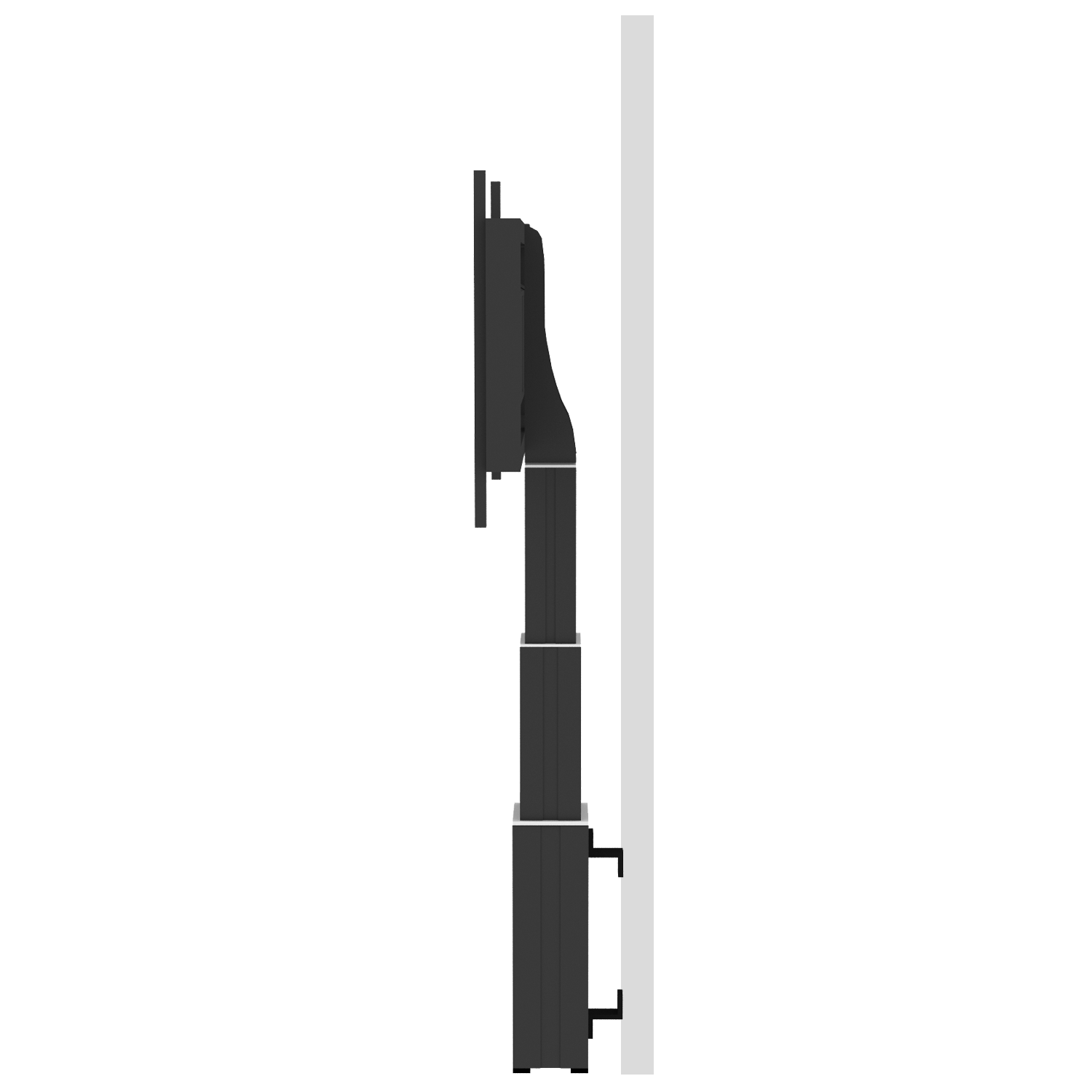 Elektrisch in hoogte verstelbare XL monitor muurbeugel, 70 cm slag