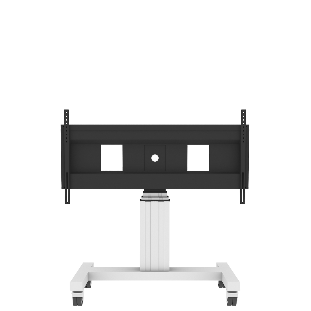 Elektrisch in hoogte verstelbaar XL TV rolstatief, verrijdbaar monitorstatief, 70 cm slag