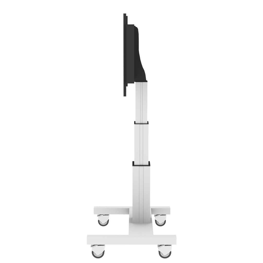 Elektrisch in hoogte verstelbaar XL TV rolstatief, verrijdbaar monitorstatief, 70 cm slag