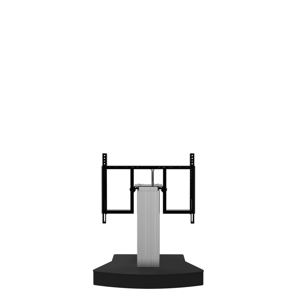 Elektrisch in hoogte verstelbare en kantelbare tv-trolley, verrijdbare monitorstandaard, 50 cm slag