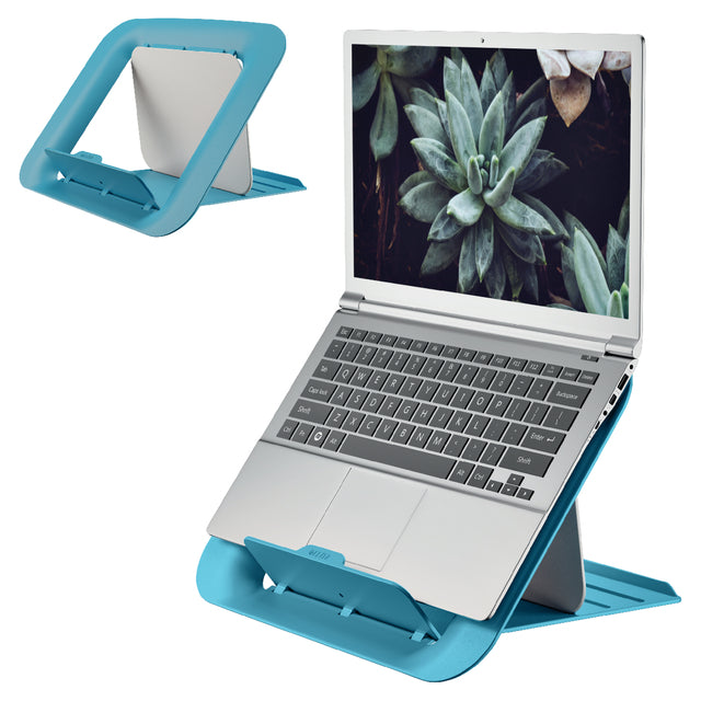 Laptopstandaard Leitz Ergo Cosy verstelbaar recyled blauw