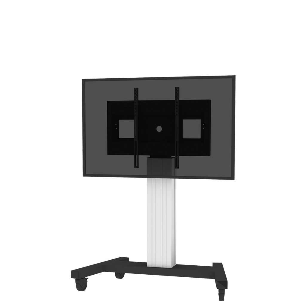 Tv-trolley, verrijdbaar statief met monitorbeugel, middendisplay 131 cm