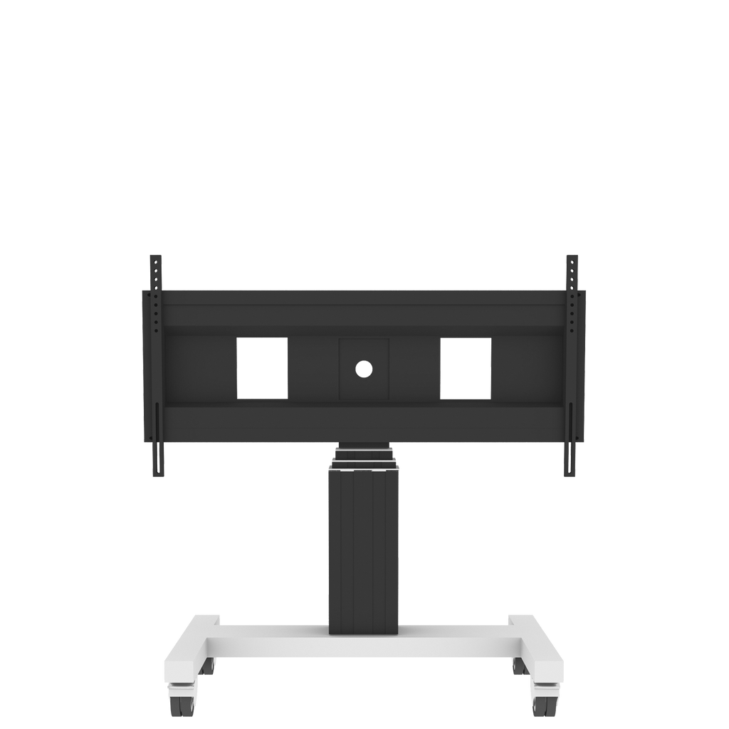 Elektrisch in hoogte verstelbaar XL TV rolstatief, verrijdbaar monitorstatief, 70 cm slag