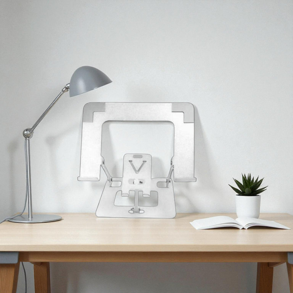 Verstelbare Laptopstandaard – Grijs & Compact