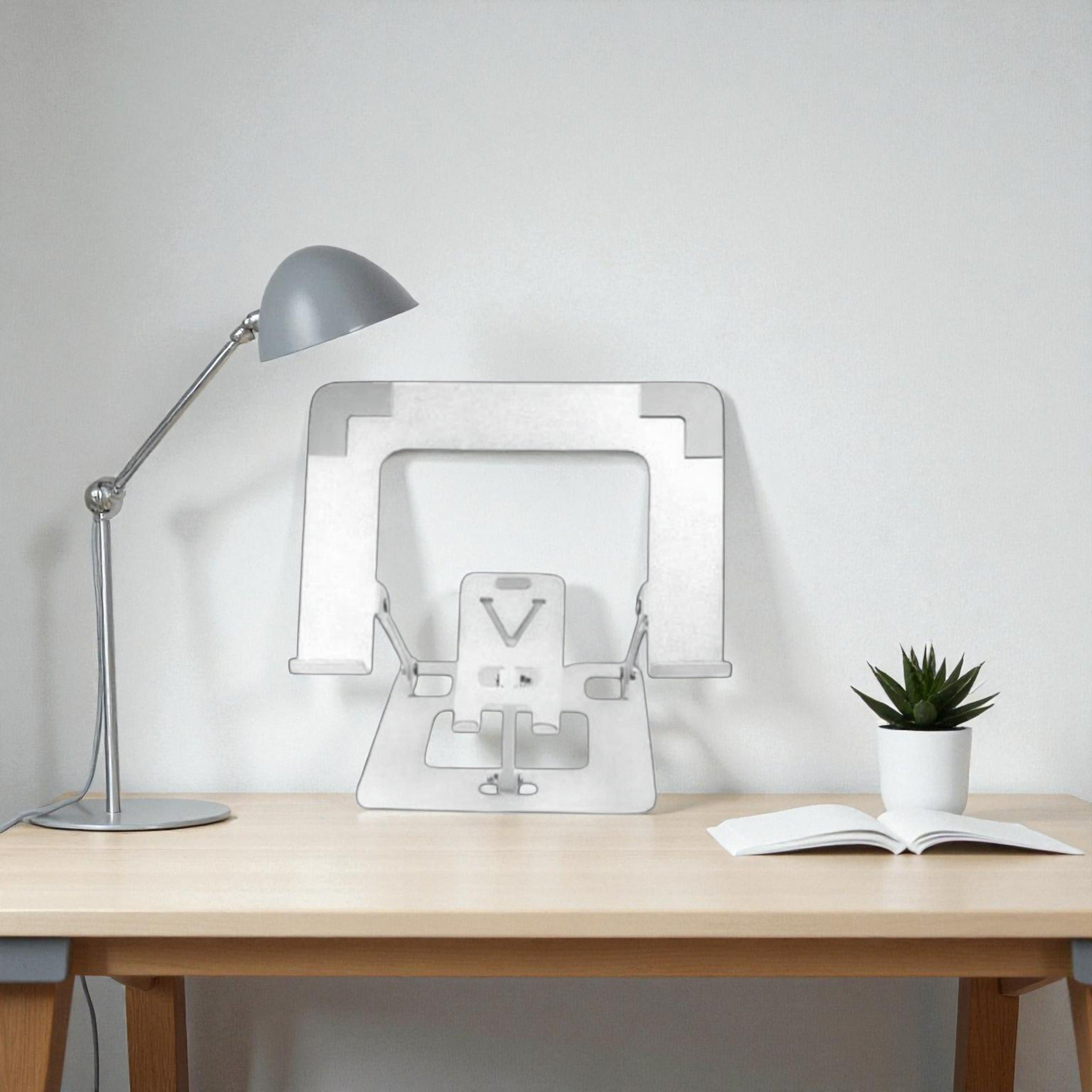 Verstelbare Laptopstandaard – Grijs & Compact